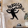 Wallity Lupo 1 Escultura de Pared de Metal Negra